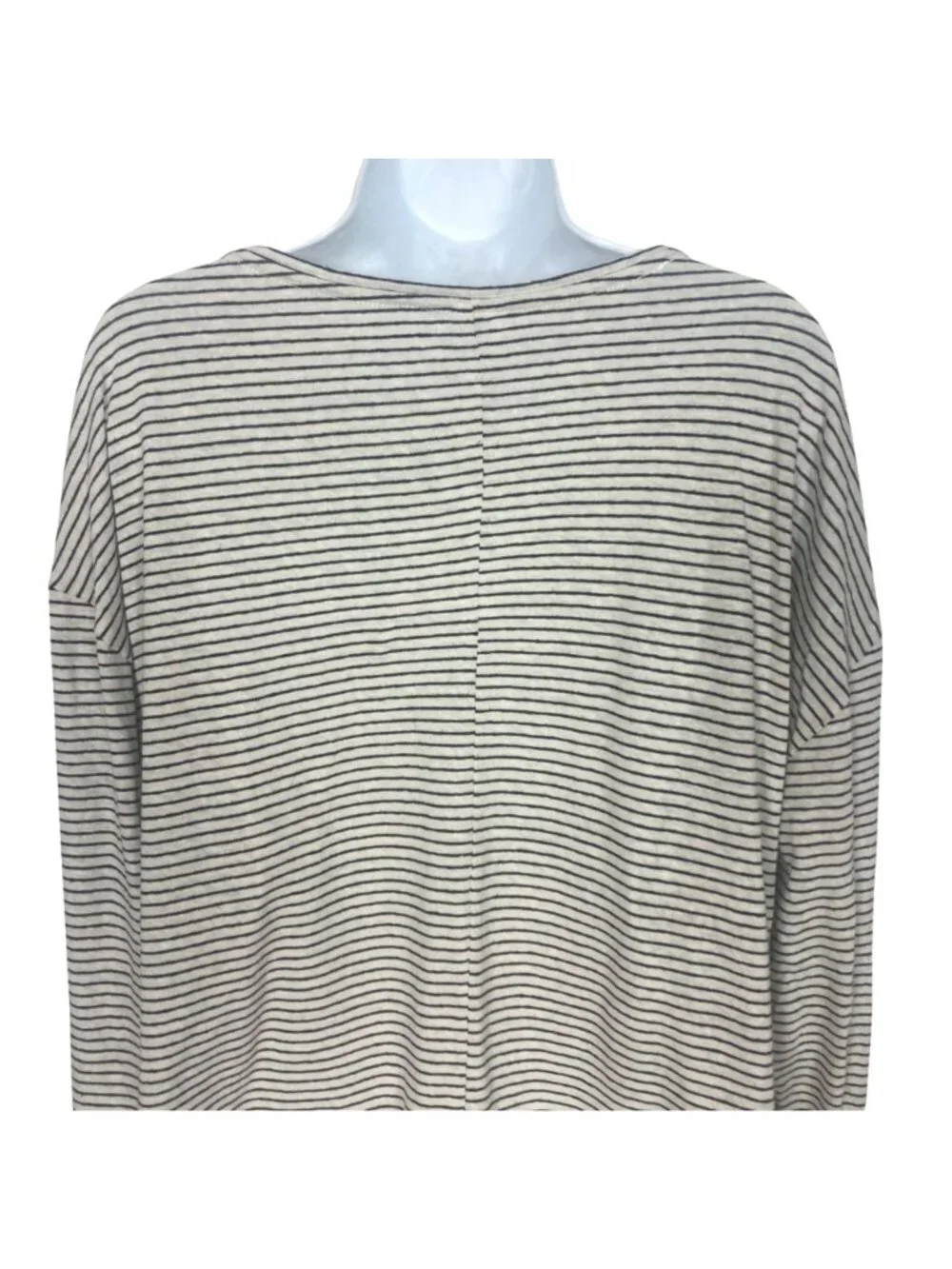 John Lewis Partners Striped Cotton Linen Top Womens 16 Nautical Lightweight